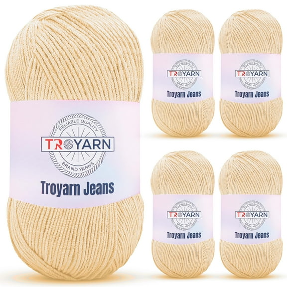 60% Cotton 40% Acrylic Crochet Yarn - 5 Skien Bulk - Salmon, Soft Fine/Sport for Crocheting/Knitting - Ideal for Amigurumi Dolls and Baby Garments