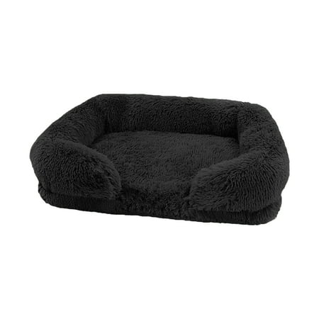 Dvumao Home Decor Calming Dog Cats Bed Cuddler Warming Soft Bed Fluffys Faux Furs Cushion Bed For Small Medium Dogs And Cats Mom Gifts