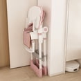 thumbnail image 5 of Adjustable Baby High Chair for 0-6 Years Old, Portable Infant Feeding Seat with Safety Belt, Lockable Silent Wheels, Easy-Clean Design for Dining & Living Room, Pink, 5 of 10