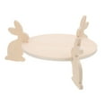 thumbnail image 1 of 1 Set High Base Cake Stand Cupcake Dessert Display Stand Wood Fruit Candy Tray, 1 of 8