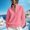Pink, variant on Womens Half Zip Oversized Sweatshirts Hoodies Trendy Long Sleeve Pullover Tops Fall Pink XL(XL)
