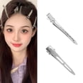 thumbnail image 2 of Simple Long Hair Duckbill Clip Hair Clip Silver Hair Catch Barrettes Hair Sectioning Hair Ornament, 2 of 9