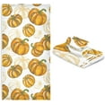 thumbnail image 7 of Dreamtimes 3 PCS Towel Hand Drawn Pumpkins Cotton Bath Towel Set (1 Bath Towel, 1 Hand Towel, 1 Washcloth) for Bathroom, Super Soft and Quick Dry Towels, 7 of 7