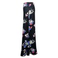 thumbnail image 5 of Midi Skirts for Women Retro Floral Pattern Fashion Skirt Mermaid Split Skirt Ruffle Elastic High Waist Stretch Skirt（Black,2XL）, 5 of 8