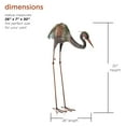 thumbnail image 4 of Alpine Corporation 26" x 7" x 30" Rustic Metal Crane Garden Statue, Multicolor, 4 of 12