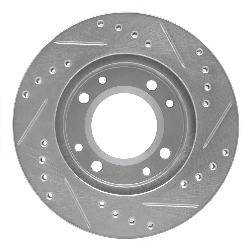 Dynamic Friction Company 631-80012L DFC Brake Rotor - Drilled And Slotted - Silver