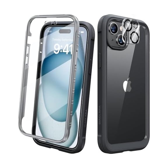 Eryueer Designed for iPhone 15 Case, Full Body Rugged Case with Built-in Touch Sensitive Anti-Scratch Screen Protector, with Camera Lens Protector for iPhone 15 6.1" | Full Body