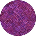 thumbnail image 1 of Ahgly Tapis Rond Lavable en Machine Intérieur Transitionnel Orchidée Foncée Violet, 7 Pieds Rond, 1 of 7