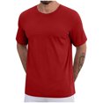 thumbnail image 2 of pstuiky camisetas de hombre, Camisas deportivas informales de manga corta y cuello redondo para hombre, de color liso ropa de hombre xxxxxl, 2 of 4