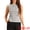 White Black, variant on DARING DIVA Women's Tweed Elegant Crew Neck Business Vest Tops XS Black