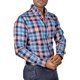 thumbnail image 3 of Camisa Hombre Casual Cuadros Azul, Naranja, Marino Platino, 3 of 6