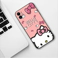 thumbnail image 4 of Cute Hello Kitty Soft Phone Case For Apple IPhone 13 12 11 14 15 Pro Max Mini SE XR X XS  Max 6S 8 7 plus Luxury Black TPU Cover ZR, 4 of 7