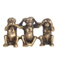 thumbnail image 4 of Small Monkey Statue Brass Monkey Figurine House Decoration Animal Figurines, 4 of 12
