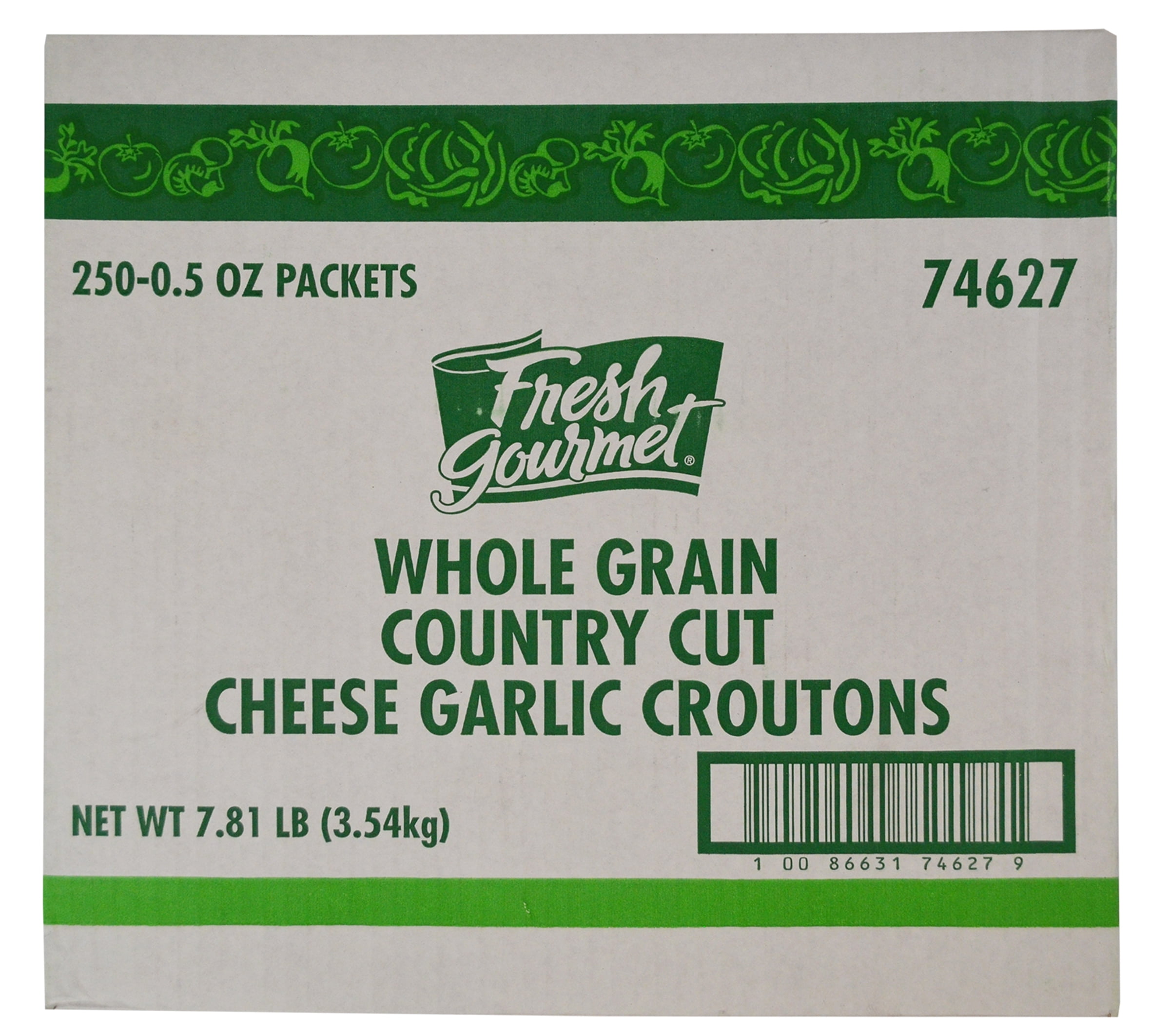 (Price/Case)Fresh Gourmet Whole Grain Country Cut Cheese Garlic Crouton, 0.5 Ounces, 250 per case
