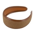 thumbnail image 4 of Unique Bargains 1 Pc Headband Grid Wide-brimmed Hair Accessories for Women Deep Coffee Color, 4 of 5