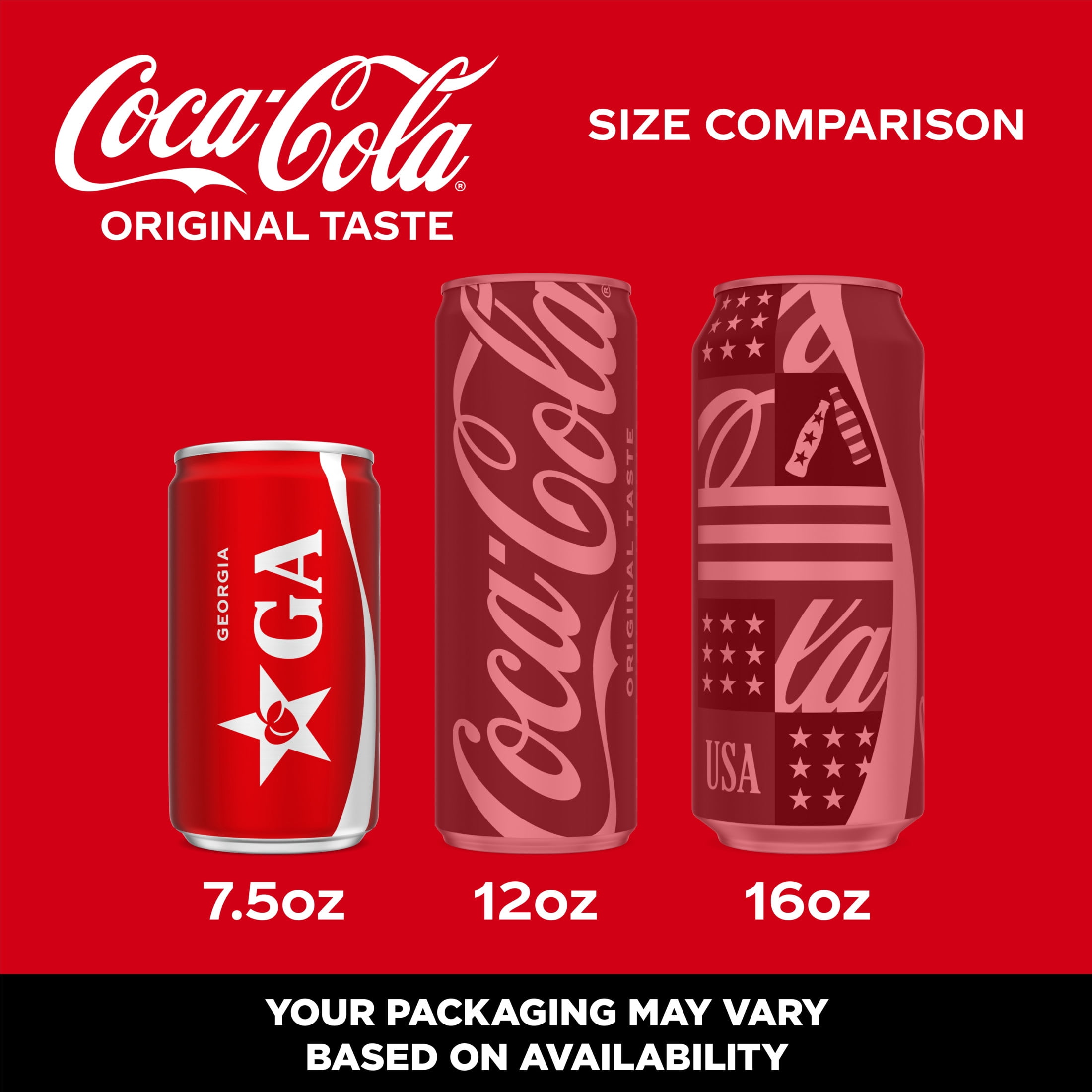 Coca-Cola Soda Pop Mini Cans, 7.5 fl oz, 6 Pack