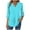 Sky Blue, variant on ShiShine Womens Tops 3/4 Sleeve Classy Polka Dot Color Block Shirts V Neck Versatile Blouses