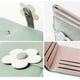 thumbnail image 4 of Cute Small Wallet For Girls Women Tri-folded Wallet Cash Pocket Flowers Pu Leather Print Card Holder Coin Purse With Id Window (green), 4 of 5