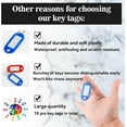 thumbnail image 4 of Key Ring Tags - Plastic Assorted Colours, Identifiers, Name and Labels, Adapt to USB Drive, Pets, Bags Split Ring Window Lucky Line Flexible Colored, 4 of 4