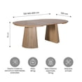 thumbnail image 4 of Mesa de Comedor Extensible Haven Relan Color Café claro, 4 of 11