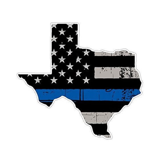 Texas State (V2) Thin Blue Line Vinyl Decal Sticker Car/Truck Laptop/Netbook Window