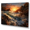 thumbnail image 2 of Designart "Coastal Surrender Rocky Beach wall art I" Nautical & Beach Wall Art Print, 2 of 5