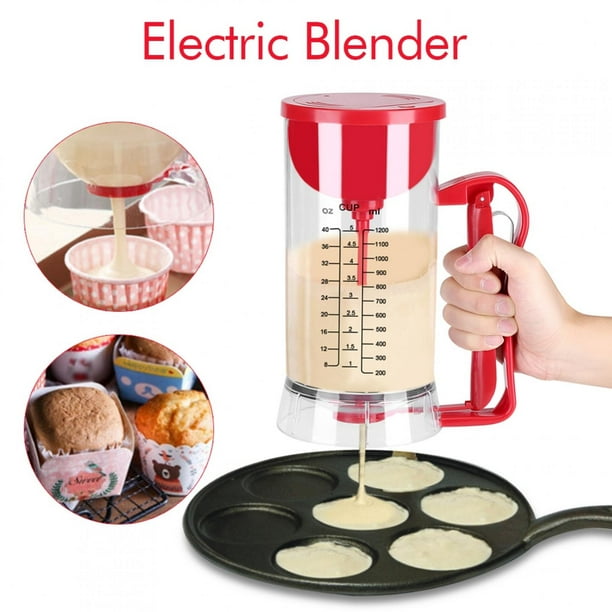 Tebru Cordless Electric Battery Powered Mixer Dispenser Pancake Cupcake