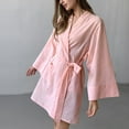 thumbnail image 6 of Abomasnow Lightweight Short Robes for Women Waffle Kimono Bathrobe - Soft, Fast-Drying, Long-Lasting Cotton Blend Housecoat, 6 of 6