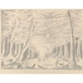 thumbnail image 2 of Charles Hamilton Smith 14x12 Gold Ornate Wood Frame and Double Matted Museum Art Print Titled - Resting Place at Night in the Northern Expedition, 2 of 4