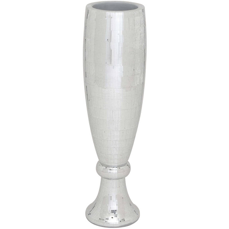 Photo 1 of Poly Stone Mirror Mosaic Vase 