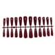 thumbnail image 3 of Qarigey 24 piezas de barniz de diseño de ataúd de uñas postizas puntas de uñas artificiales extralargas suministros de manicura estilo Arte de uñas rosa oscuro rojo, 3 of 6