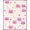 Pink Purple, Pattern 5, variant on ODIKA Cartoon Cat Kitten Motif With Pixel Heart Grid And Symmetrical Bow Accents for Dorm Room, Small Living Apartment, Stain Resistant Low Profile