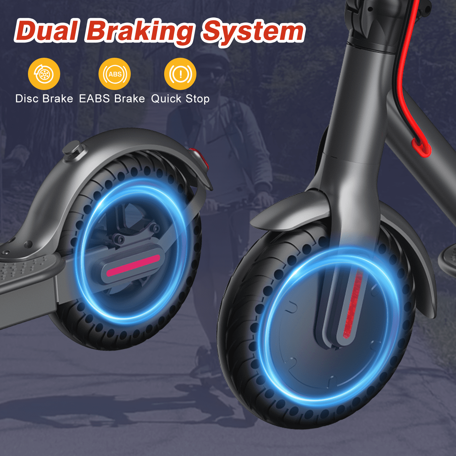 OBX OBX 350W Electric Scooter for Adults: 18 MPH, 16 Mile Range, 8.5" Solid Tires, Foldable Portable E-Scooter for Commute,UL Certified