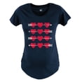 thumbnail image 2 of Bloom Maternity - Hearts and Arrows Grid - Maternity Scoop Neck T-Shirt, 2 of 6