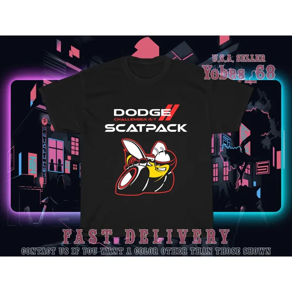 Reprint Rare New Tee Shirt Challenger R/T Scat Pack Muscle Car Men's T-Shirt American T-Shirt