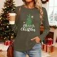 thumbnail image 4 of Craaazy Christmas Round Neck Long Sleeve Xmas Printed Shirts Funny Merry Christmas Sweatshirt Women's Tops Gifts, 4 of 9