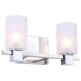 thumbnail image 2 of Woodbridge Lighting Langston 2Lt Glass Bath Light in Chrome/Opal Cylinder, 2 of 3