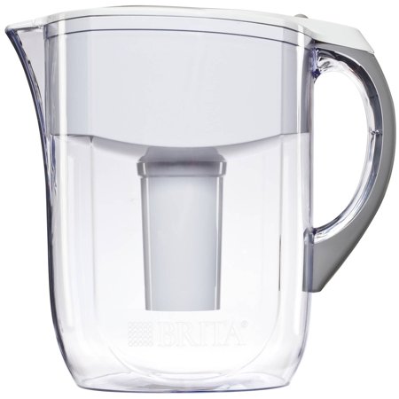Brita Grand Water Filter Pitcher, White, 10 Cup, BPA Free