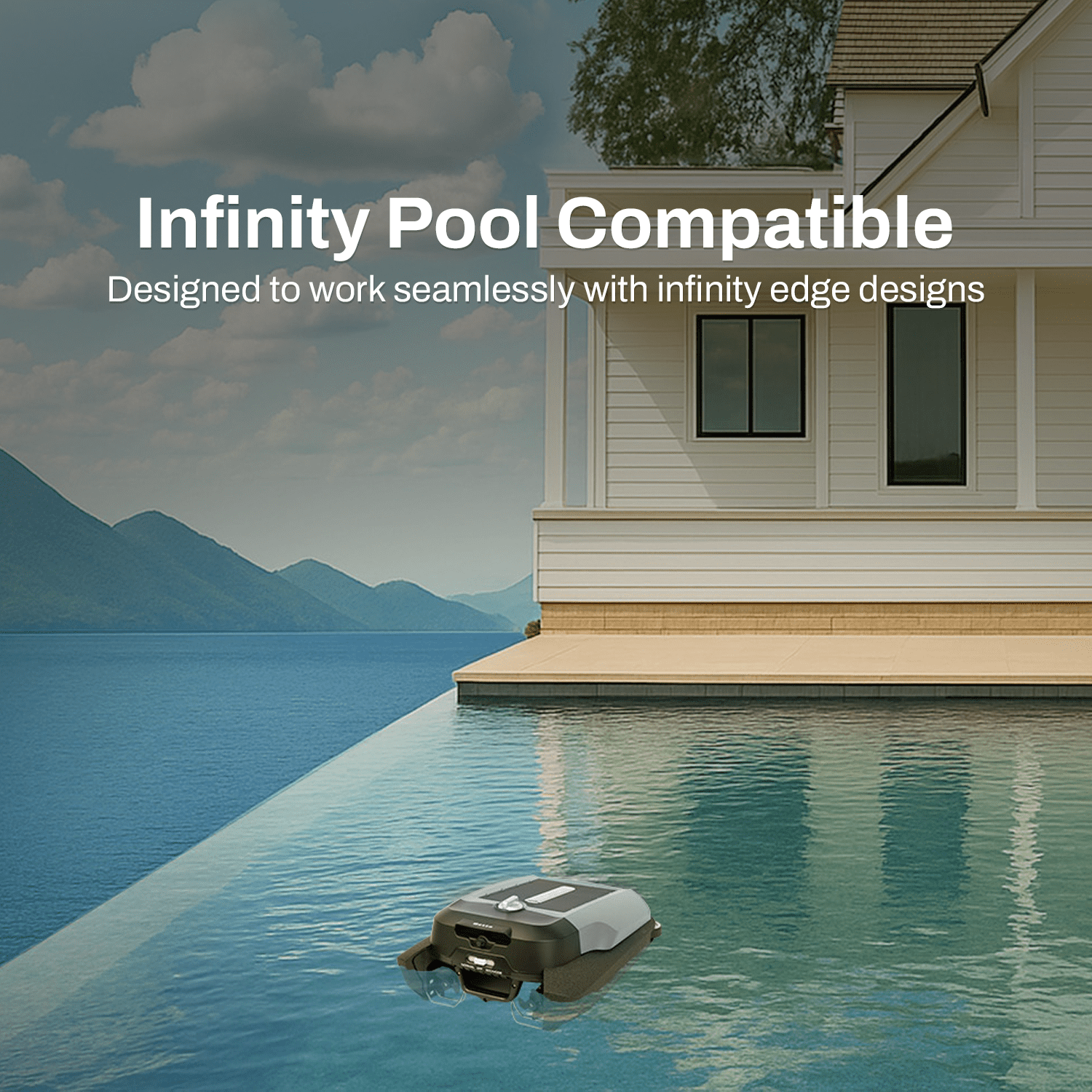 Betta Flex Solar-Powered Robotic Pool Skimmer – Cordless with Dual Cleaning Modes, Soft-Touch Pool Protection. Compatible with Infinity Edge, In-Ground & Above-Ground Pools (Grey)