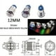 thumbnail image 2 of Interruptor de arranque y parada con botón de metal de reinicio de 12 mm con luz LED, CC de 5, 12 y 24 V, interruptor de avance lento pequeño, resistente al agua y al polvo, 2 of 5