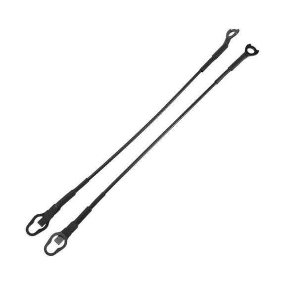 Unique Bargains 1 Pair Tailgate Cables Tail Gate Support Cables for Dodge for Ram 1500 2500 3500 2002-2010 Lift Gate Support Straps Pickup No.55276074AC Black