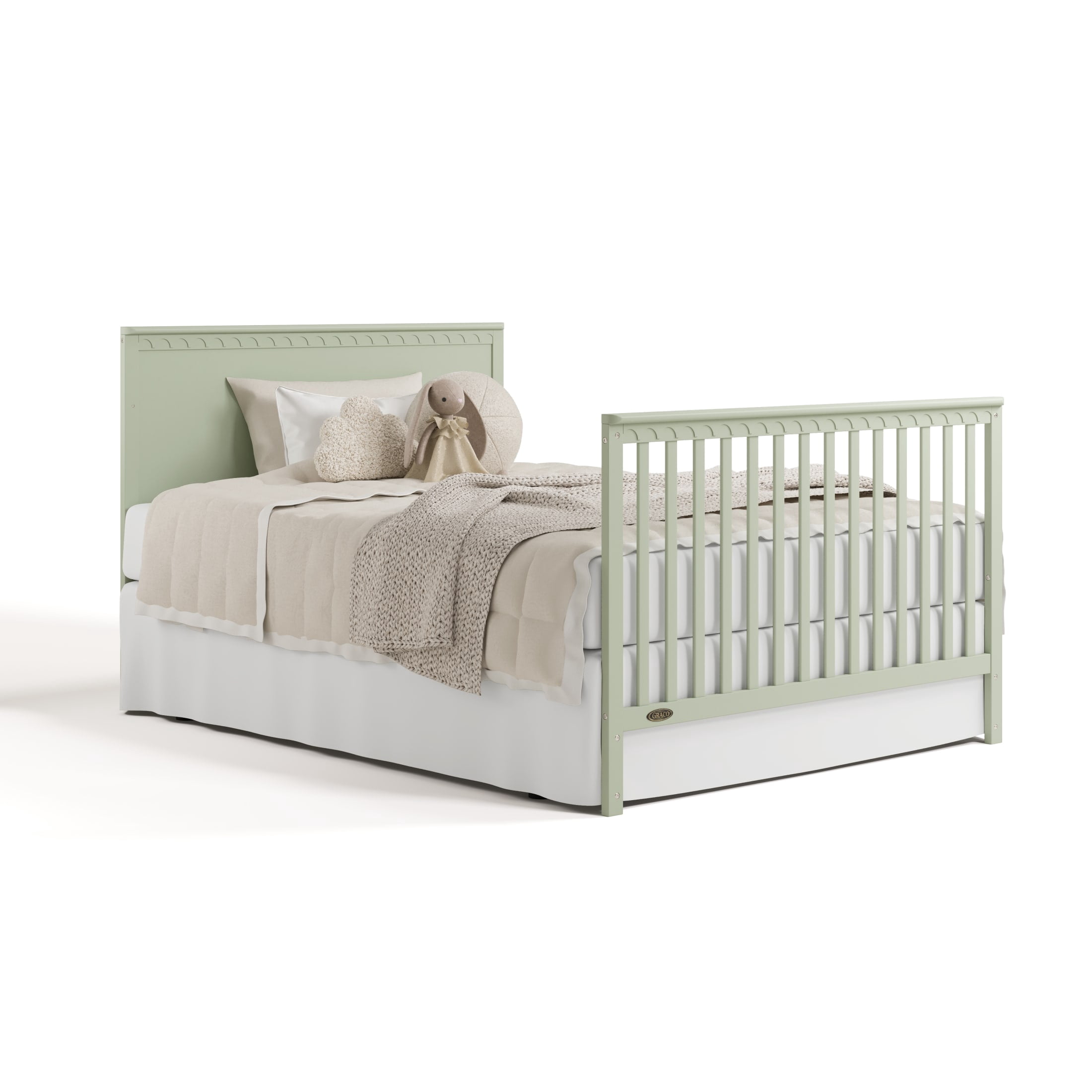 Graco Sasha 5-in-1 Convertible Baby Crib with Drawer, Sage