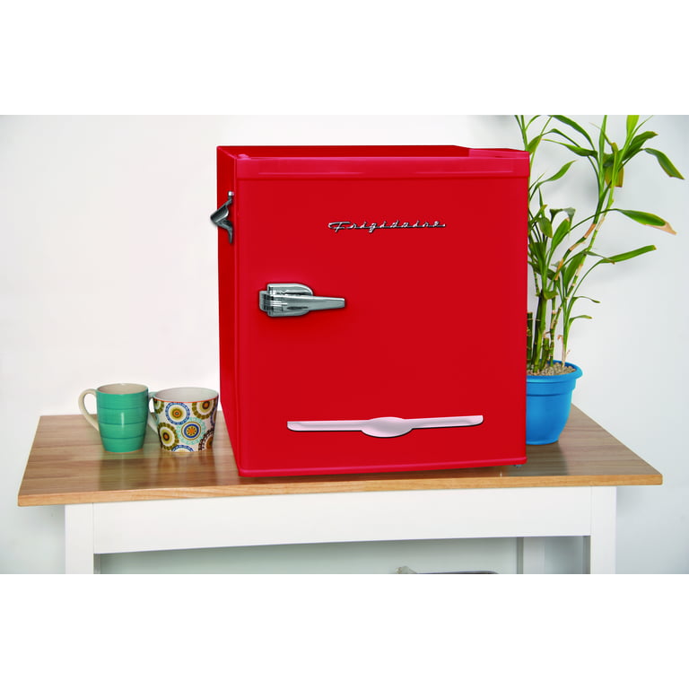 Frigidaire 1.6 Cu Ft Retro Compact Refrigerator With Side Bottle Opener, Red
