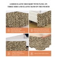 thumbnail image 6 of Leopard Wrap Around Bed Skirts for Queen Bed 18" Drop, Bed Skirt with Adjustable Elastic Belt Dust Ruffle Bed Valance for Bedroom Hotel Luxury Brown Animals Art Modern Farmhouse Bed Frame Cover, 6 of 7