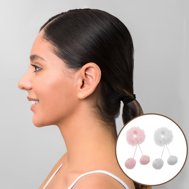 BESTYASH 4Ud Ligas De Con Pompones Multicolor Para Coleta Y Moños Con Adorable