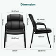 thumbnail image 5 of wOod-it Waiting Reception Guest Set of 2,Conference Room Lobby Padded Arms, Desk Chair No Wheels Executive Office Chair PU Leather Conference Room Chairs, 5 of 5