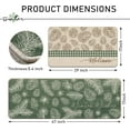 thumbnail image 2 of Welcome Winter Wishes Kitchen Rugs Set of 2, Green Pine Cone Pine Needle Kitchen Mats Decor, Plaid Farmhouse Seasonal Floor Door Mat Home Decorations - 17x30 and 17x47 Inch, 2 of 6