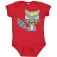 thumbnail image 3 of Inktastic Hipster Raccoon, Raccoon With Glasses, Flowers Boys or Girls Baby Bodysuit, 3 of 5