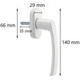 thumbnail image 2 of Window Handles 2 Piece Aluminum Alloy Window Handle Solid Aluminum Handle White Aluminum Door Handle Fits Common Windows And Balcony Doors, 2 of 5