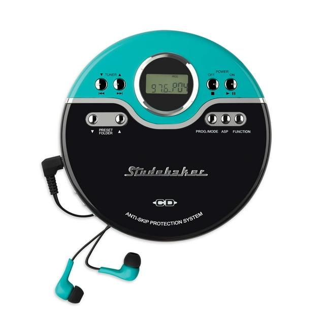 Reproductor de CD portátil Studebaker SB3704 con protección anti-skip y radio FM